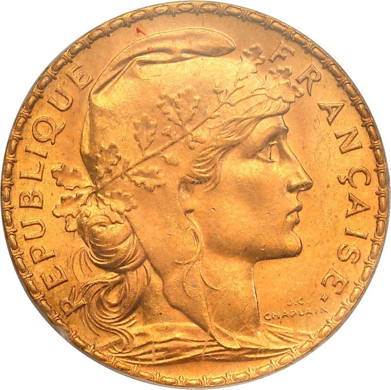 Francja 20 franków 1907 st.1